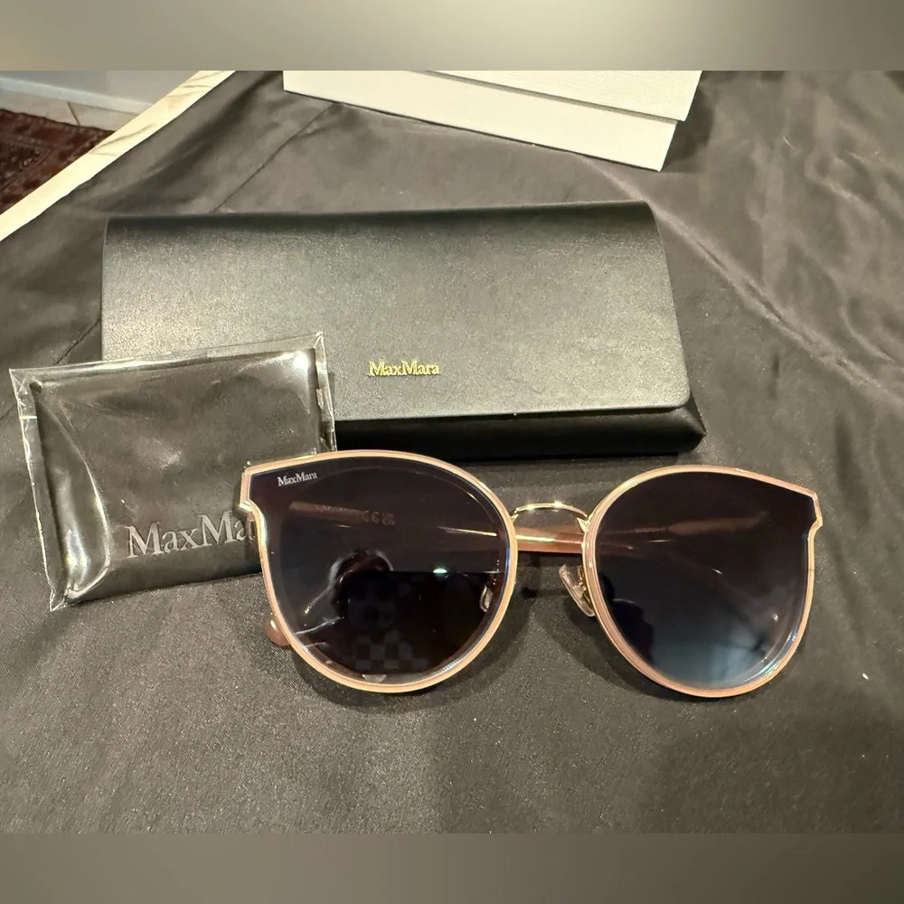 MaxMara Women's Mm Ilde lii Cat Eye Sunglasses Gold Copper